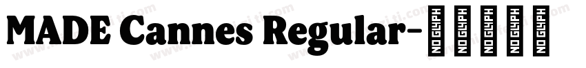 MADE Cannes Regular字体转换